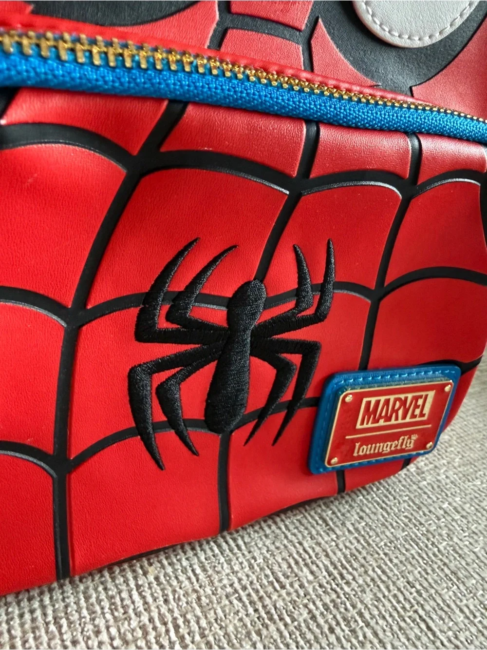 🔥 RETIRED! Loungefly x Marvel checkered Spider-Man Mini Backpack